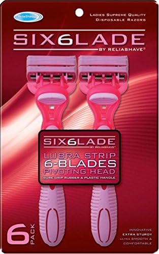 1 Count - Reliashave 6 Blade 6 Pack Women’s Superior Quality Razors (6 Razors)