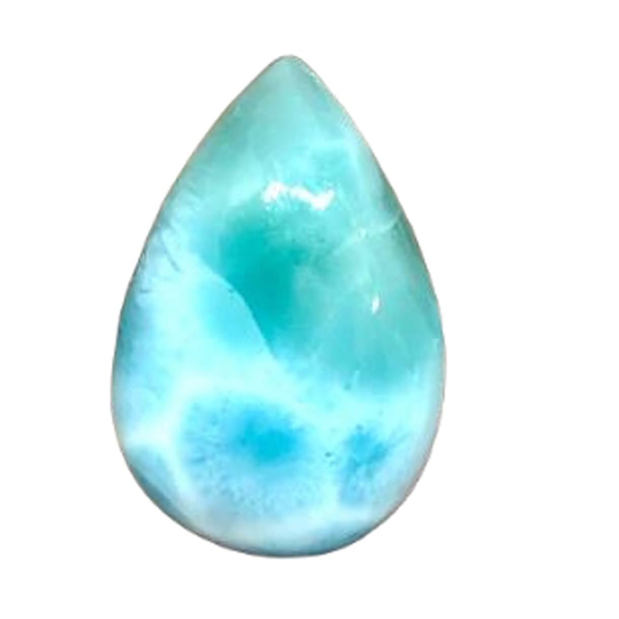 Larimar naturel en cabochon poire 23x15mm pour création de bijoux - 6