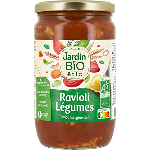 JARDIN BIO ETIC - Raviolis bio aux légumes du potager, recette saine et savoureuse en format familial - 675g - Lot De 3 - Vendu Par Lot