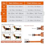 HEELE Hundegeschirr, Hundegeschirre mittelgroße Hunde mit Griff reflektierendes Hundegeschirr gepolstertes Brustgeschirr No Pull Geschirr Hund Verstellbar, Blume-Orange, M