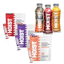مجموعة متنوعة من مشروبات HOIST Premium Military Hydration Bundle + أعواد مسحوق العنب والخوخ والمانجو والفواكه لترطيب سريع بالكهرباء لتحسين الأداء