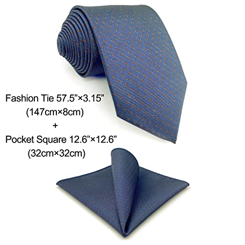 S&W SHLAX&WING Gravatas masculinas com bolso quadrado cor sólida azul verde para casamento conjunto