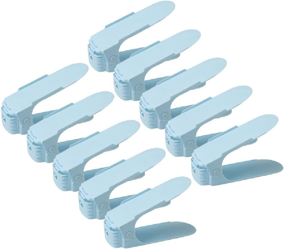 Shoe Stacker 10pcs Adjustable Storage Shoe Rack Double-Layer Shoe Holder Bedroom Space-Saving Home Dormitory Artifact Storage Shoe Space Saving, Non-Slip (Color : D) (D)