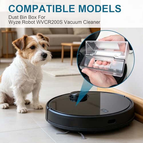 Image of Dust Bin Box for Compatible with Wyze Robot WVCR200S Vacuum Cleaner - Waste Dustbin Box Replacement Accessories Spare Parts