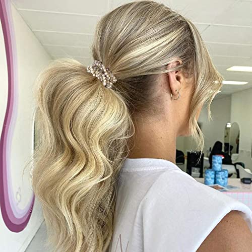 Brinie Pearl Hair Ties Rhinestone Elastic Ponytail Holder Pink Hair Scrunchies Stretchy Hair Bands Hair Elastics Hair Accessories For Women And Girls (Pack Of 3) #TOP5