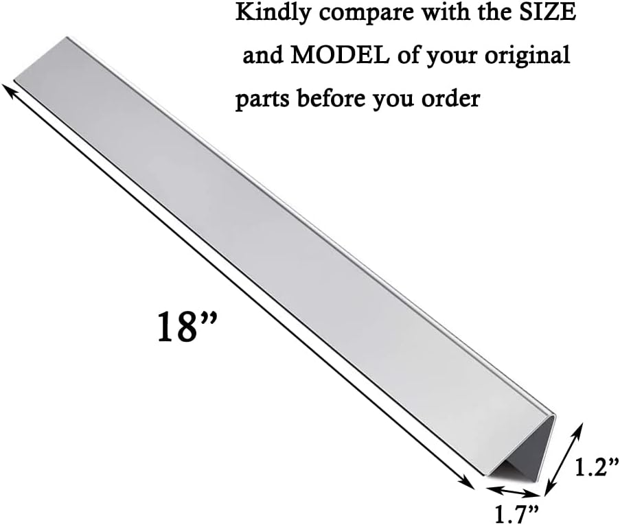 Miniatura 2 de Dongftai SF766N (paquete de 9) barras aromatizantes de acero inoxidable 16GA para parrillas de gas Weber 67669 Weber Summit 400 Series Summit ES