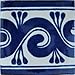 Fine Crafts Imports 2x2 36 pcs Caracol Azul Talavera Tile