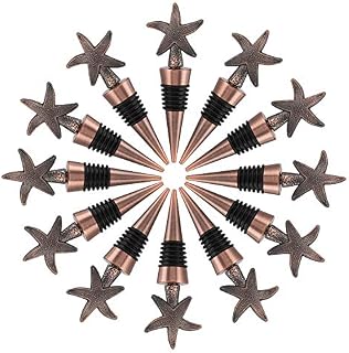 12PCS Valentine's Day Wedding Favors for Guests,Zinc Alloy Decorative Starfish Wine and Beverage