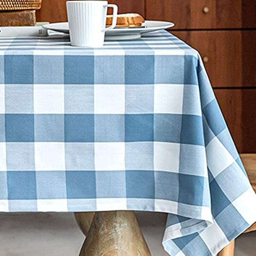 Nappe de table bleue 140x220 cm lavable et facile à nettoyer - 4