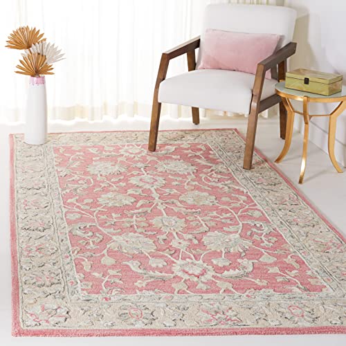 Tapete decorativo SAFAVIEH 4' x 6' Pink Beige de lana miniatura 1