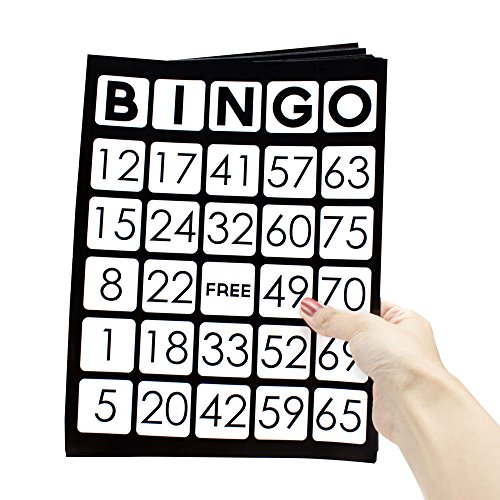 Royal Bingo Supplies Ez Readers Large-Format 8.5" X 11" Bingo Cards With Jumbo 1-Inch Numbers (Pack Of 50) #TOP2