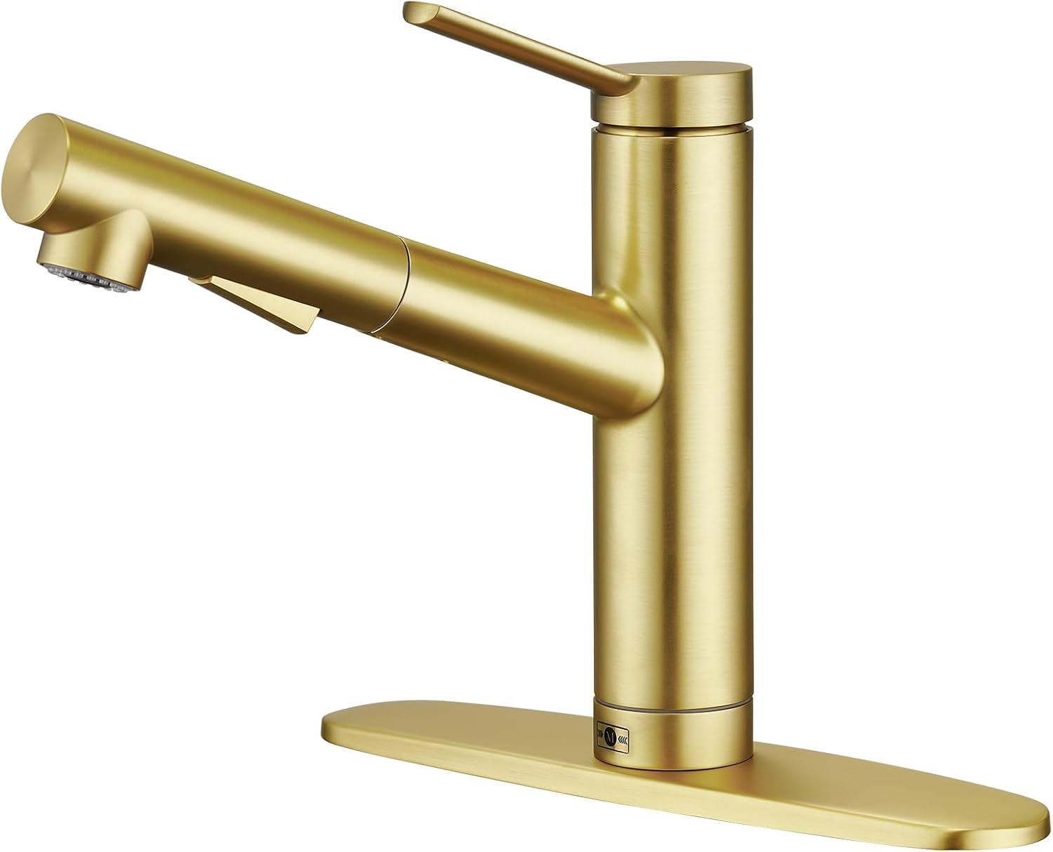 CREA Kitchen Bar faucets,Black Kitchen Sink Faucet Pull Out Sprayer Utility Small Prep Wet Bar Single Handle Hole,Commercial Modern rv Sink Low Arc Faucet Outdoor Laundry