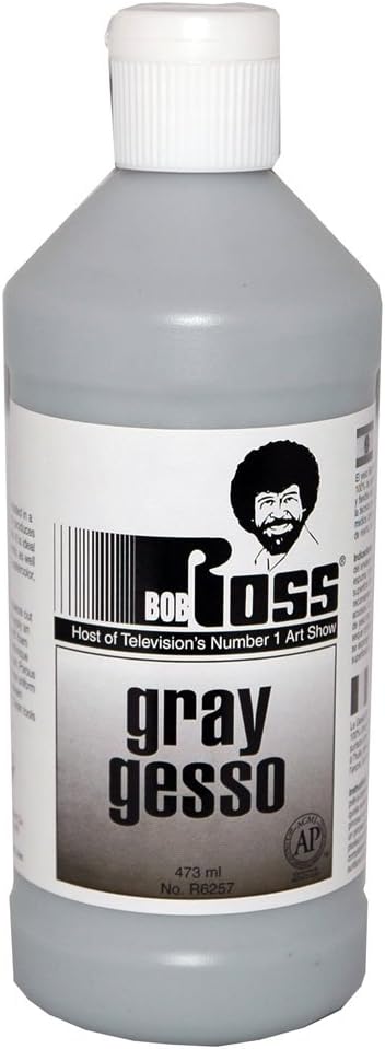 Bob Ross 473ml Acrylic Gesso Grey