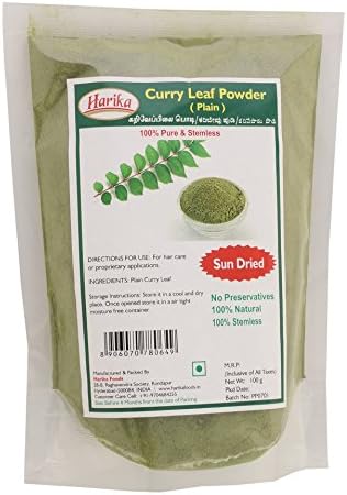 Harika Plain Curry Leaf Powder (Sun Dried & Stemless) 100g
