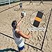 SandVoll Beach Volleyball Lines for Sand - Portable 2 inch Boundary Lines Set for Outdoor + Sand Anchors and Net Bag. Official Court Size Dimensions (26.3' x 52.6')
