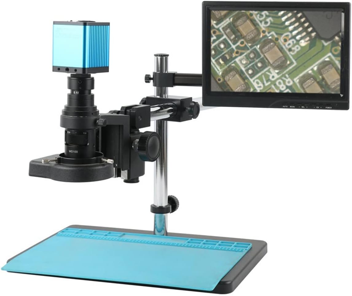 Microscope 40Mp Uhd 4K Hdmi Usb Rotatable 180X 300X Digital Video Microscope Camera Set For Phone Jewelry Appraisal Repair Testing Check,D,500X