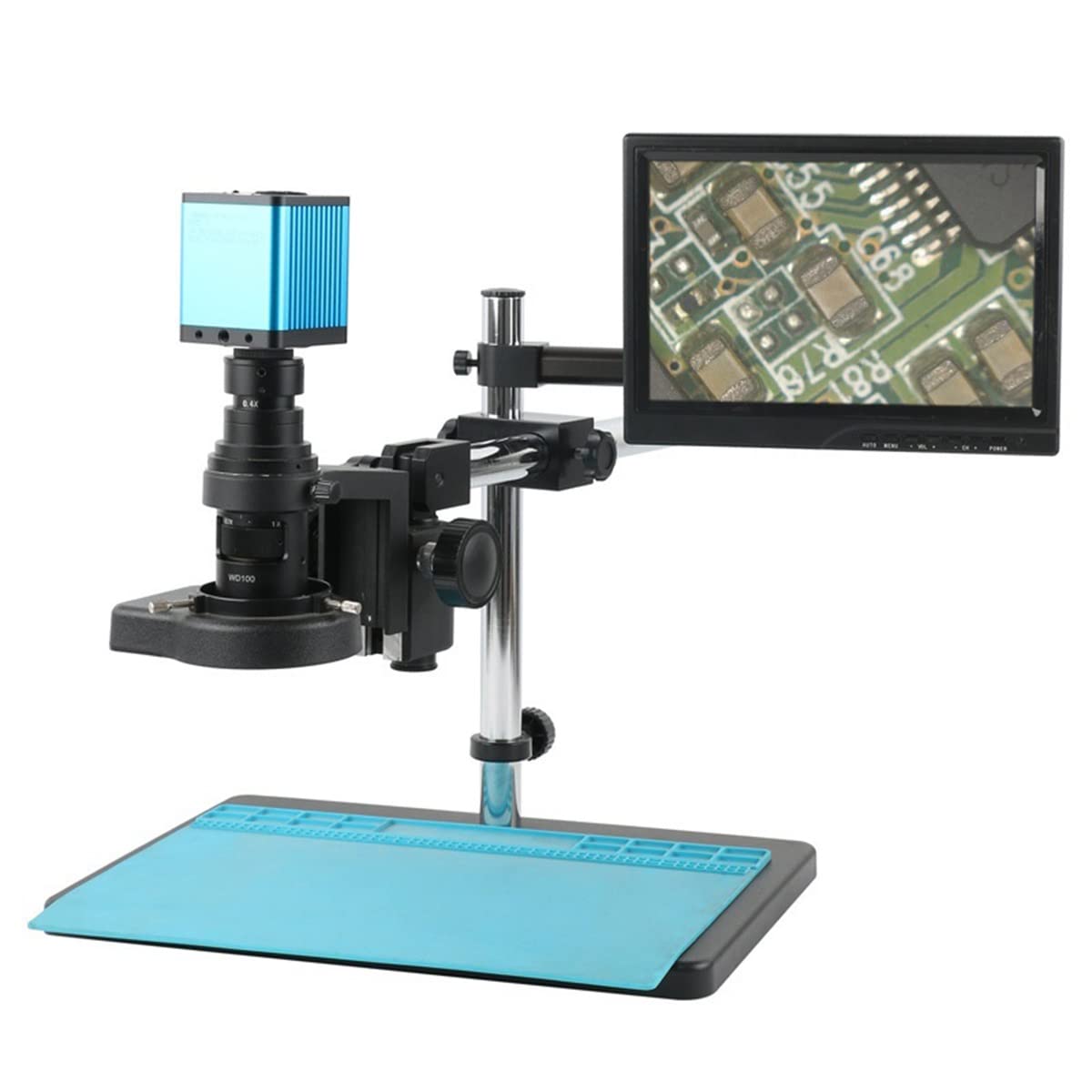 Microscope 40Mp Uhd 4K Hdmi Usb Rotatable 180X 300X Digital Video Microscope Camera Set For Phone Jewelry Appraisal Repair Testing Check,D,500X