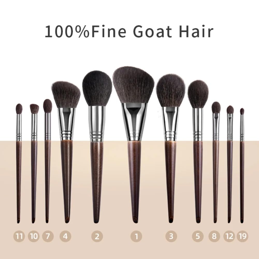 Lot de 24 pinceaux de maquillage pour fard à paupières, fond de teint, poudre, eyeliner, cils et lèvres