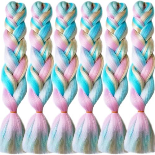 Extensions cheveux tressés synthétiques Kanekalon violet lot 6 mèches braids tresses africaines