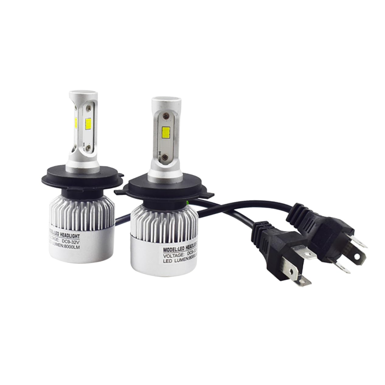 Zerodeko Lampadina LED H4 per Fari Auto, Chip Csp, Alluminio, Design , 2 Pezzi, per Auto e Camion