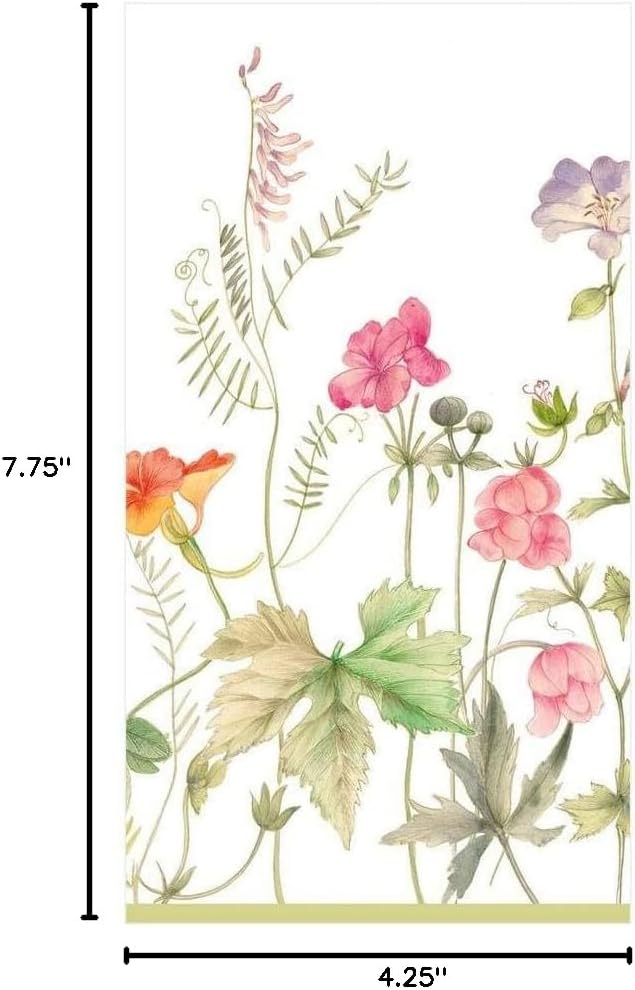 Caspari French Floral Paper Guest Towel Napkins - 30 Count