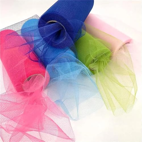 Tiulowa rolka 15 cm x 23 m – jasnofioletowa tkanina siatkowa do dekoracji ślubnych, spódnice tutu, kostiumy, imprezy, kokardki, materiały do majsterkowania i pakowania prezentów