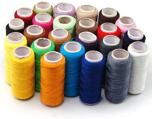 Sewing Thread Hand Cotton Sewing Machine Embroidery Crafts Thread Spools Reel Cord String All Purpose Polyester Sewing and Quilting Threads 1 Sets of 24pcs Multi Color