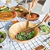 Mooues Wooden Spoons for Cooking, Wooden Utensils for Cooking Natural Teak Wooden Kitchen Utensils Set Comfort Grip (7 PCS SET) #4