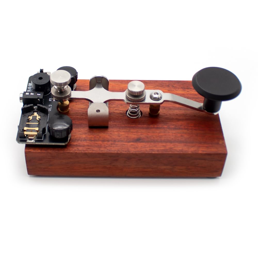 Tasto di Addestramento Manuale Tasto Codice Morse K-8 CW Morse Keyer Onde Corte Hf + Pannello di Pratica con Suoni E Luci