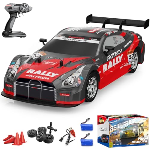 Carro de controle remoto para drift, 2.4GHz 4WD 1/16 Escala 30+KM/H Carro RC de alta velocidade com