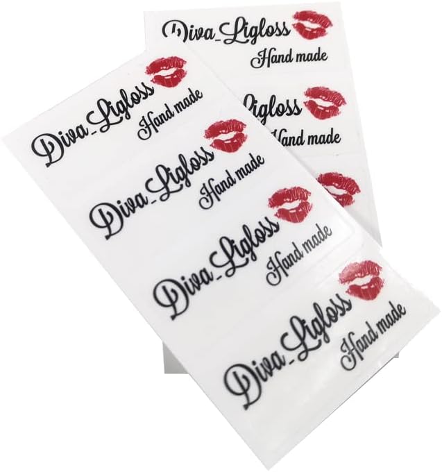 Gue Customized 100 Pack Clear Sticker Labels for Lip Gloss and Lipstick - DIY Personalized Cosmetic Labels (48x17mm) image 5