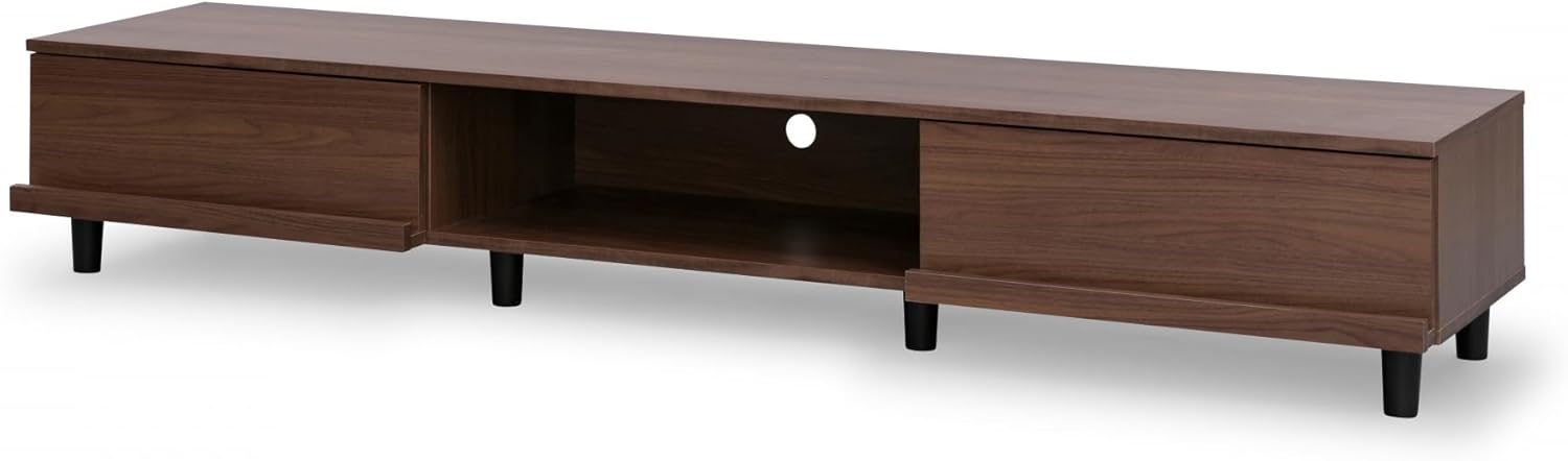 Mobile TV Iris Ohyama In Legno - 180cm, Marrone Chiaro, Porta A Ribalta, Capacità 50kg - Foto 6