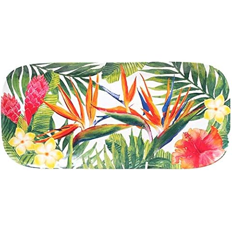Plat Rond Mélamine Fleurs Exotiques Cover