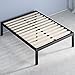 ZINUS Lorrick Metal Platform Bed Frame, Mattress Foundation, Easy, Bolt Free Assembly, Queen, Black