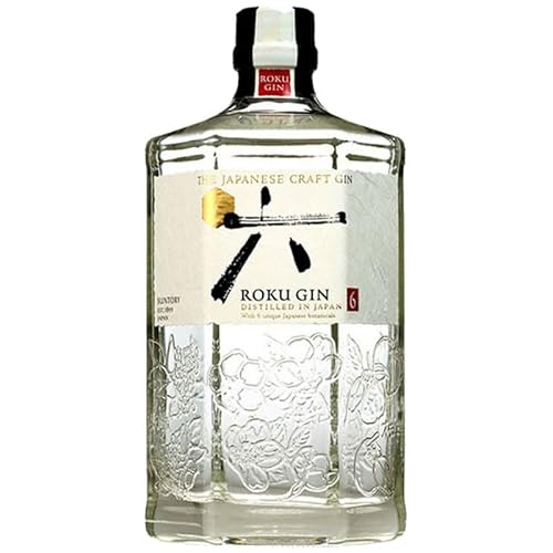 Roku Gin 1 Litro | Gin Artigianale Giapponese | 6 Botaniche Giapponesi Suntory | 43% Vol. 1000ml
