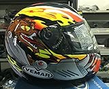 casco integrale vemar rosso  Casco Integrale Vemar 2K, Fantasia Rosso/Arancio, L-XL (L)