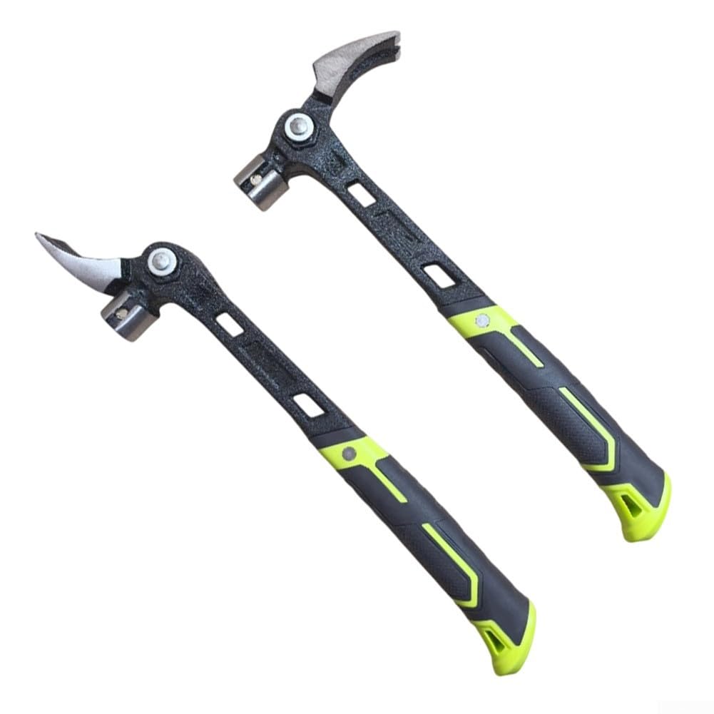 Martillo de garra ajustable de acero de alto carbono, cabeza multifuncional forjada para carpintería, mango ergonómico que reduce la fatiga, durabilidad tratada térmicamente