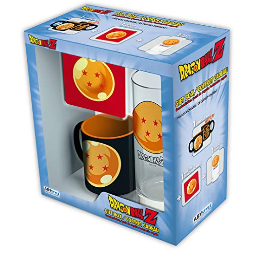 Dragon Ball Z - 3-Pc. Drinkware Gift Set (Includes Drinking Glass, Coaster, and Espresso Mug)