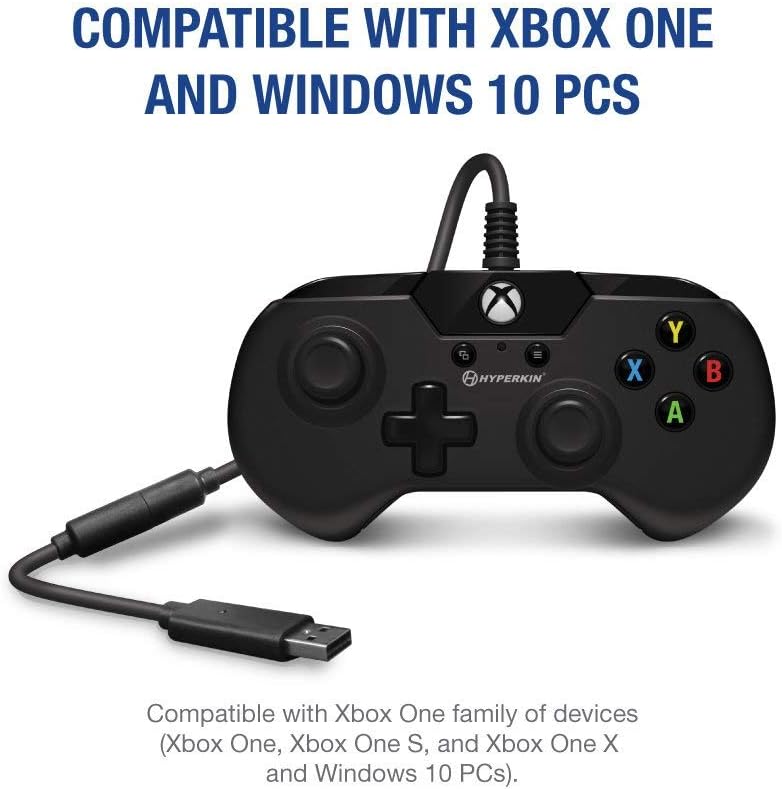Hyperkin X91 Wired Controller for Xbox One/ Windows 10 PC (Black) - Officially Licensed by Xbox (Renewed)