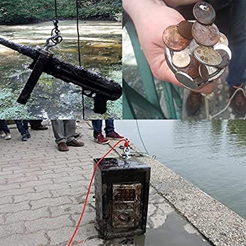 Ímã Redondo De Neodímio Com Força De Tração De 320 Kg Combinado De Lado Duplo, Ímã De Pesca Super Fo
