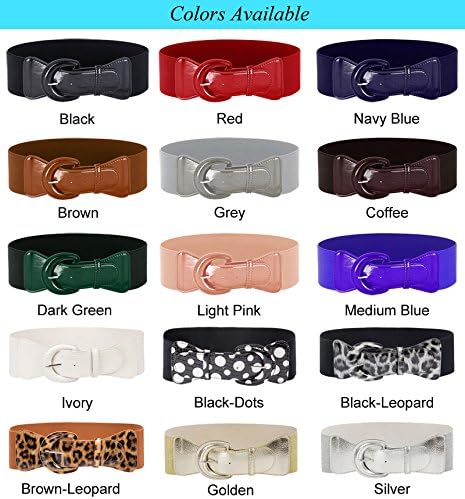 Miniatura 7 de Cinturón GRACE KARIN para mujer ancho cinturón con hebilla gruesa estilo vintage cinturón elástico tallas S-XXXXL