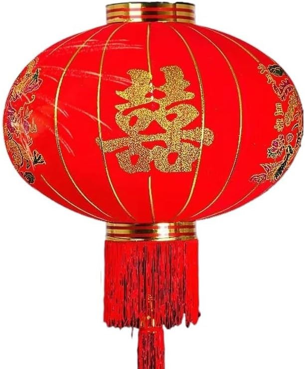 Red Chinese Lanterns Red Lantern Chinese New Year Hanging Lanterns Spring Festival Street Pendants Chinese Traditional Home Decor Red Traditional Hanging Lantern ( Color : 4 , Size : Diameter 36cm )