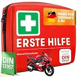 PURAHELP Motorrad Verbandskasten nach aktueller Norm 2026 DIN 13167 (StVO konform) - Motorrad Erste Hilfe Set 2026 Mini Klein