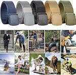 5 Boucle en plastique de ceinture Web en nylon 1.5" Webbing tactique,Avec boucle en plastique, noir, Tan, bleu, vert, gris