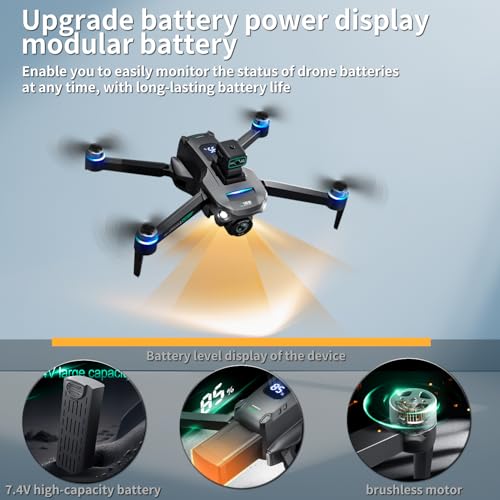 2K UHD GPS Drone with Camera for Adults - 5.9" Screen Remote Controller, Obstacle Avoidance, Auto Return, Optical Flow, 3 Speed Adjustable, FPV Real-Time, Beginner Friendly, 2 Batteries 60 Min Flight, Foldable - Image 6