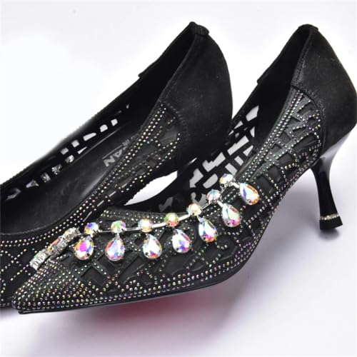 Bandes de chaîne à strass multicolore verre cristal goutte d'eau 2.5cm - 6