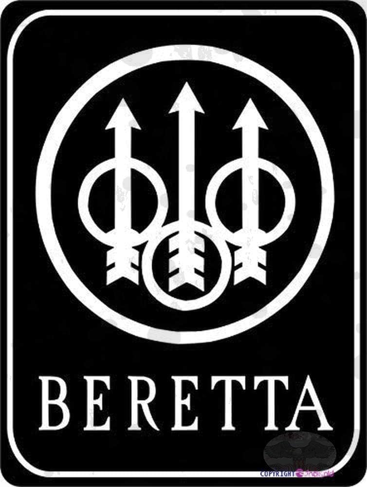 Beretta Firearms Pistol Tin Sign Metal Decorative Wall 12×8 Inch