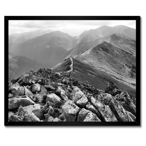 Poster montagnes polonaises cadre blanc pour habiller un mur vide 50x40 cm