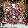 Men Ugly Christmas Jumpers Christmas Santa Claus Printed Pullover Sweatshirts Xmas Graphic Novelty Jumper Oversized Sweatshirt Winter Half Zipper Long Sleeve Warm Sweater Holiday Festival Tops S-5XL #3