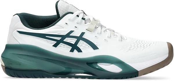 ASICS Men's Gel-Resolution X Tennis Shoes, 14, White/Saxon Green